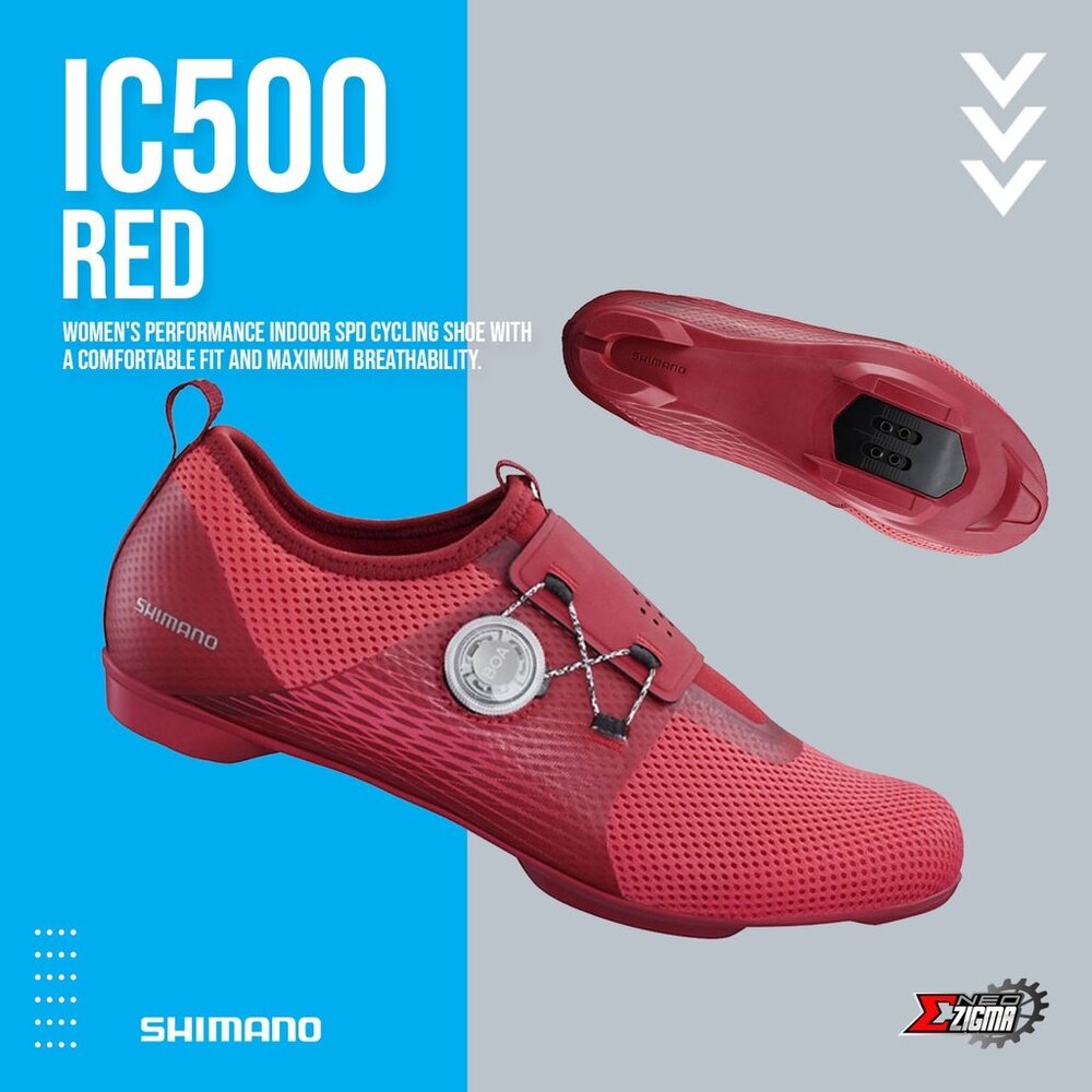 Shoes Indoor Cycling SHIMANO Indoor Cycling IC500-W Red Women